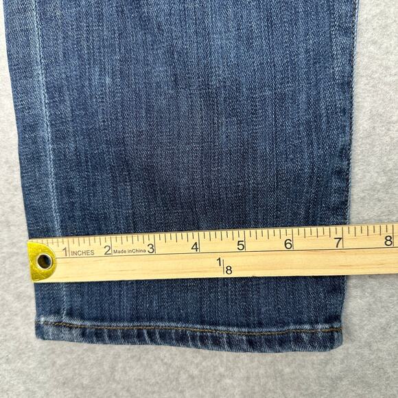 Citizen of Humanity Straight Jeans WMNS Sz 32 Dark Wash Stretch Denim Button Fly - Picture 10 of 10